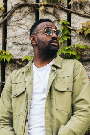 attractive and stylish Black young man portrait