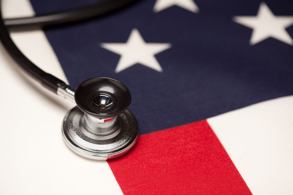 Stethoscope on American Flag