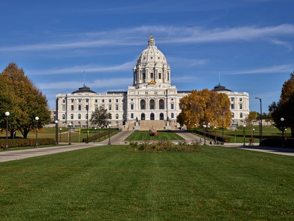 View of the Minnesota capitol in St. Paul, Minnesota