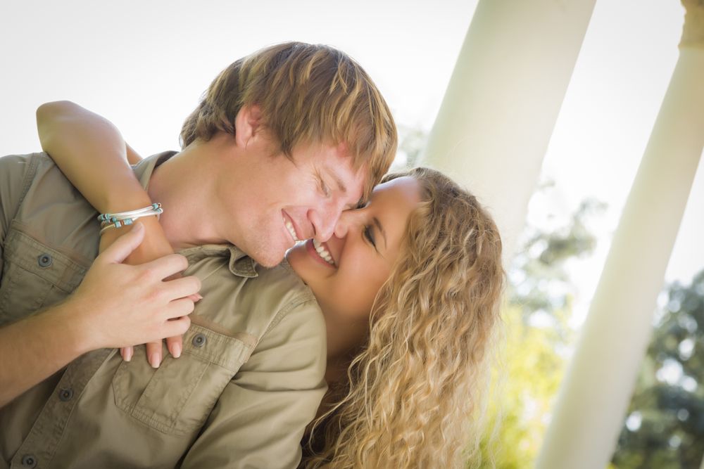 Loving Couple Portrait in the Park