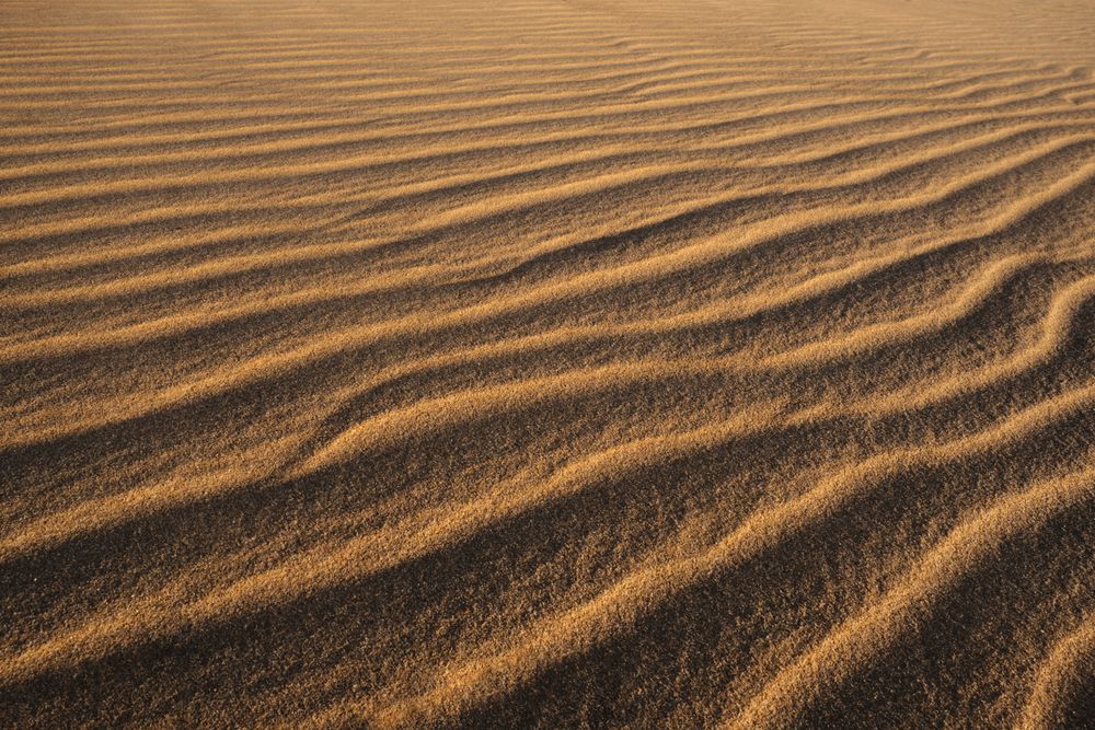 Beautiful sand waves on beach