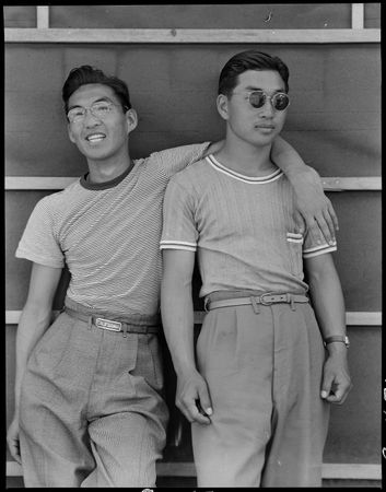 College students of Japanese ancestry who have been evacuated from Sacramento, 1942