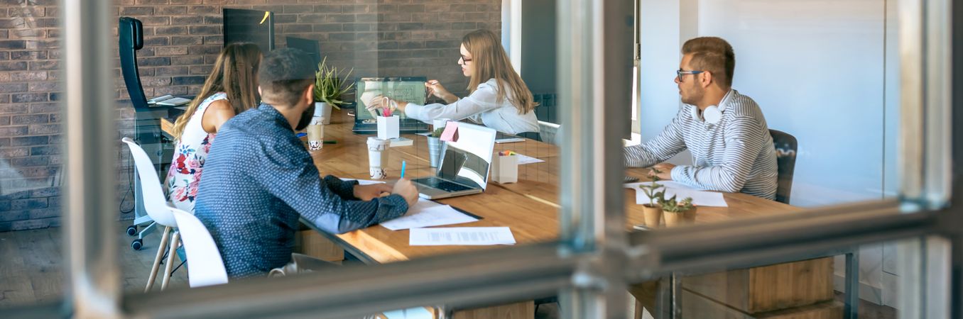People at a business meeting in the office