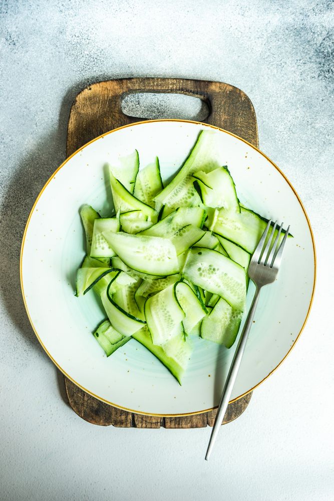 Delicious shaved cucumber salad