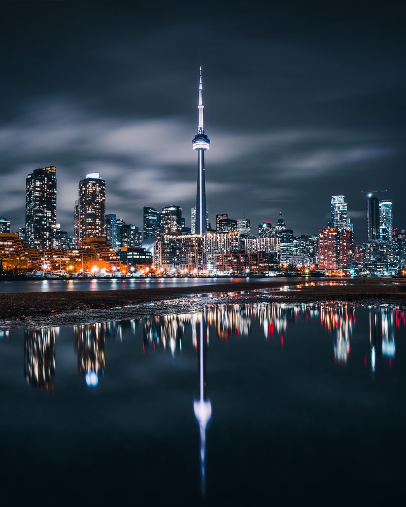 Cityscape of Ontario, Canada at night
