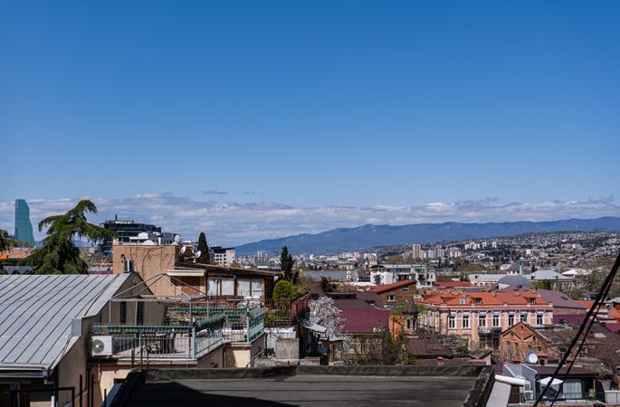 Scenic view to the main Tbilisi's sightseeing