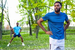 Mindfulness and Well-Being: Friends Practicing Self-Care and Fitness in Nature