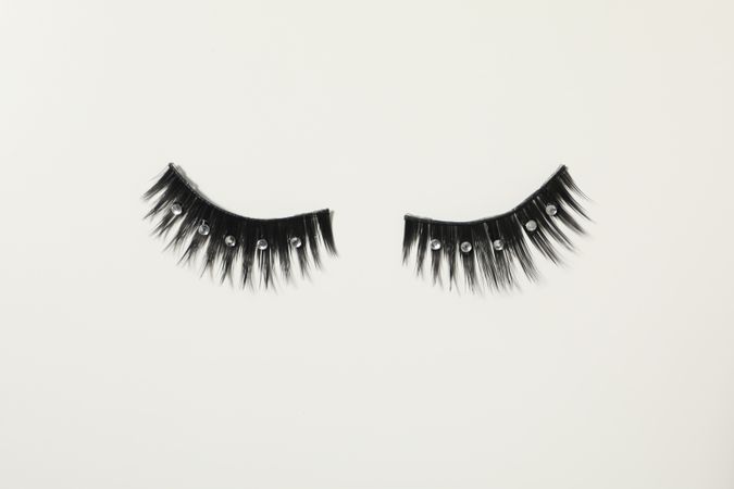 False eyelashes, concept of different makeup accessories