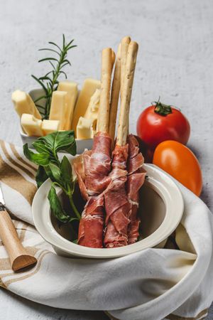 Gressinis with spanish serrano ham