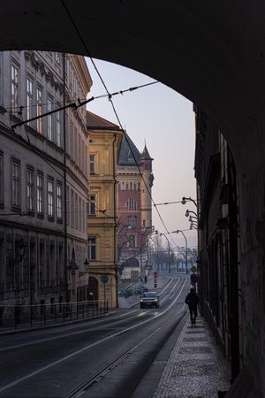 Narrow street of Old Prague