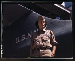 Corpus Christi, TX, USA - 1942: Eloise J. Ellis senior supervisor at Naval Air Base