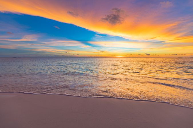Colorful clouds over the Indian Ocean