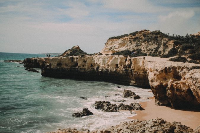 Rocky seashore in Algarve ,Portugal
