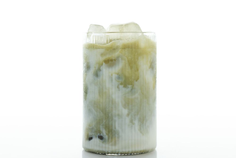 Matcha Latte Isolated on Plain Table