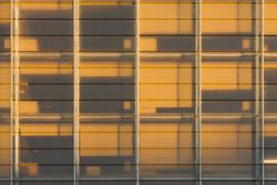 Contrast shadows falling on building in sun