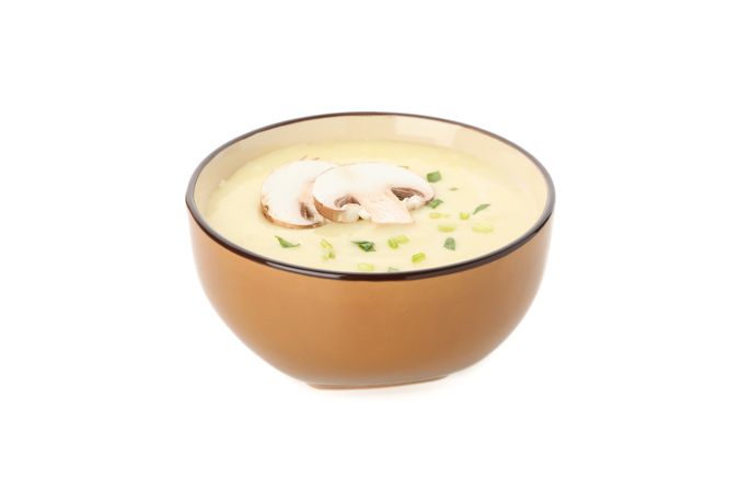 Mushroom soup in bright table