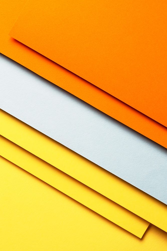 Orange, mint and mustard paper