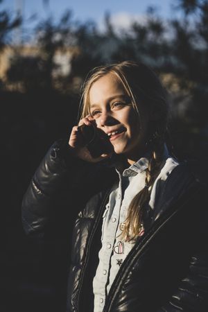 Girl taking phone call