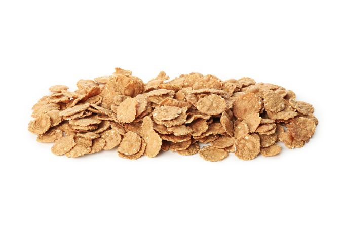 Tasty chocolate muesli isolated on plain background