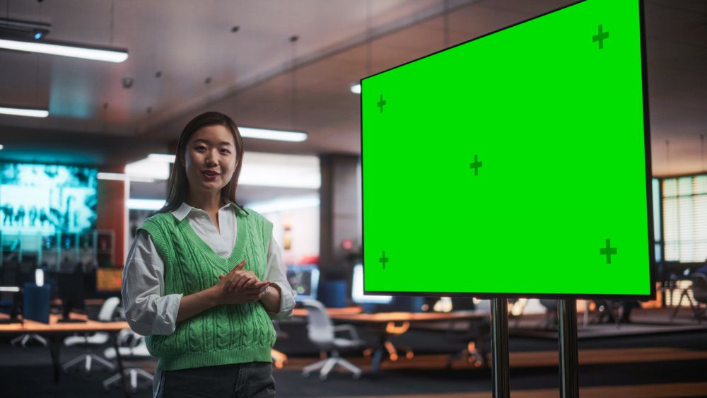 Creative Office Meeting: Portrait of Beautiful Asian Female Project Manager