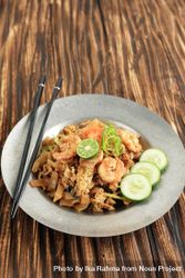 Char kuey teow, Chinese meal with shrimp 5rR2n5