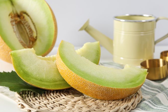 Juicy and tasty summer time fruit concept - melon