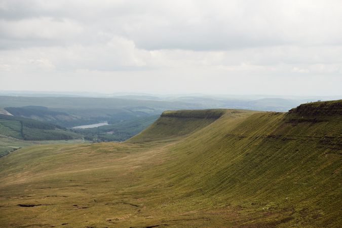 Overcast day in the Brecon Beacons mountain range