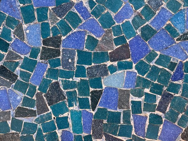 Blue and green mosaic