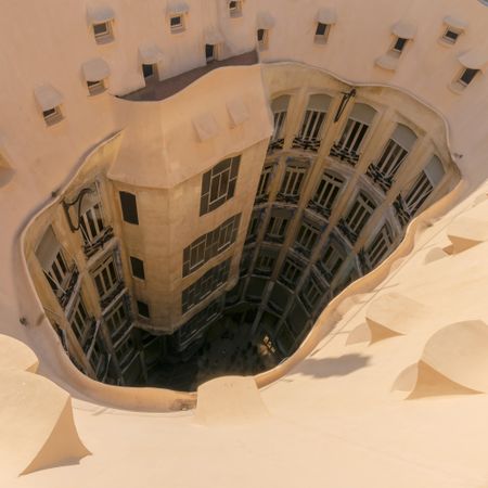 High angle view of building