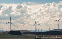 Wind turbine field during daytime bDJK85