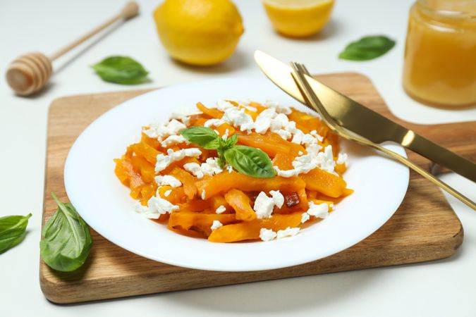 Fall season tasty food concept - baked pumpkin