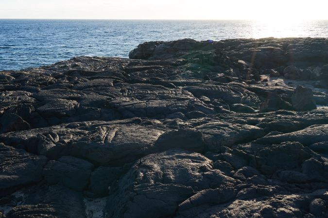 Rough shore of sea
