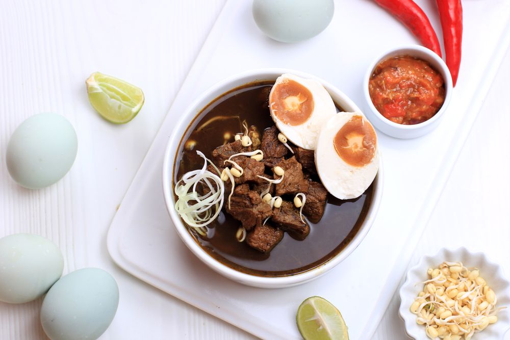 Bowl of Rawon, Indonesian Beef Soup Dish