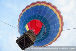 Hot air balloon ascending in Aeroestacion Festival in Guadix, Granada, Andalusia, Spain 56jmz5