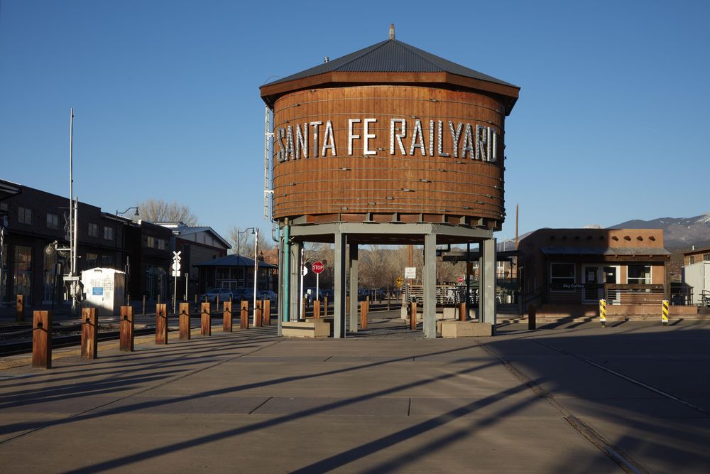 Water tower in the Railyard District of Santa Fe
