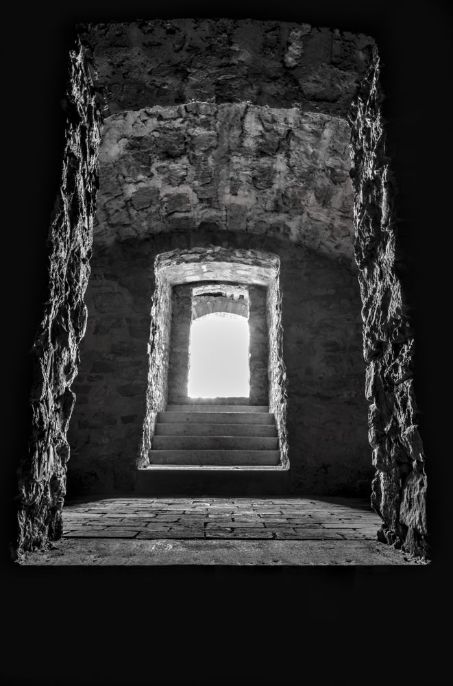Sunlight at basement entrance
