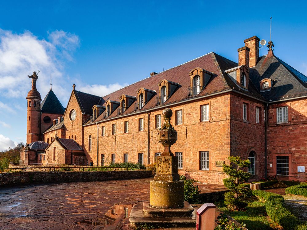 Abbey of Mont Sainte Odile on a mountain in Alsace. A holy place for all faiths.