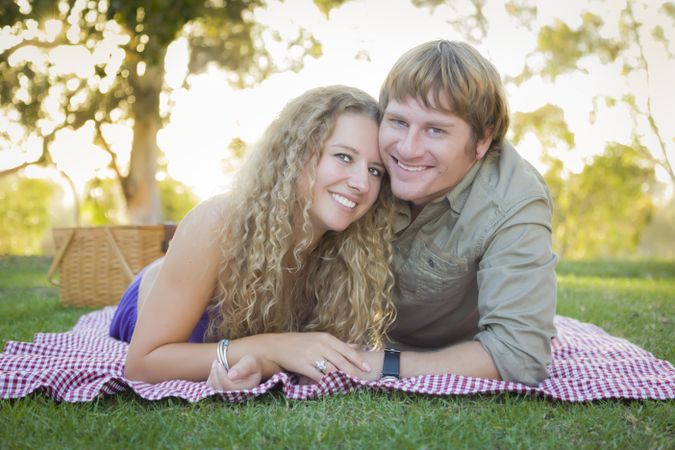 Loving Couple Portrait in the Park