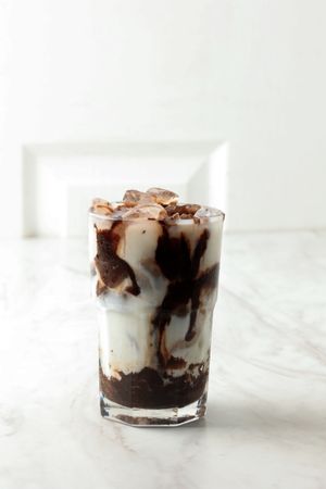 A Glass of Chocolate Mocca Latte