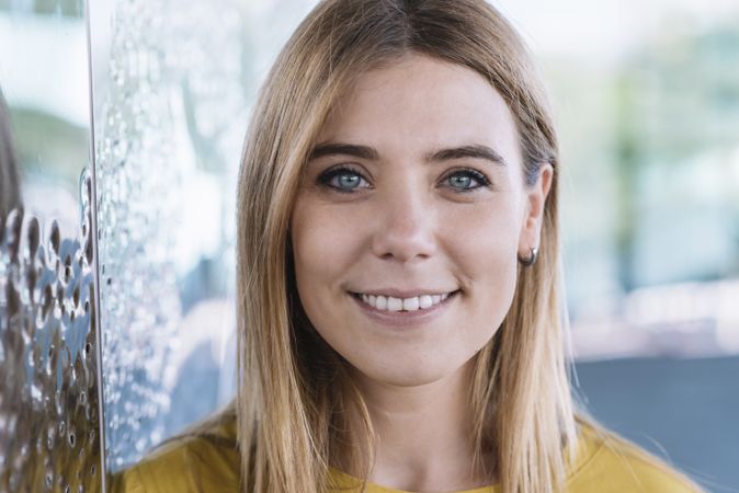 Young woman smiling at camera
