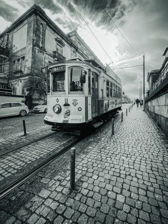 Historic tram in Porto