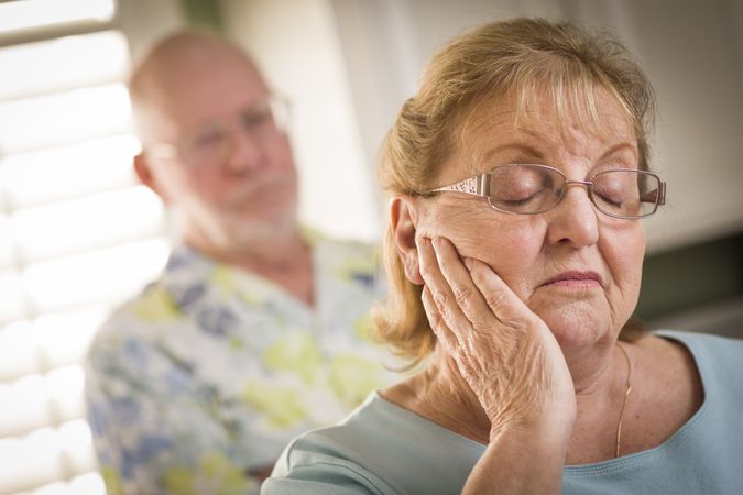 Adult Couple in Dispute or Consoling