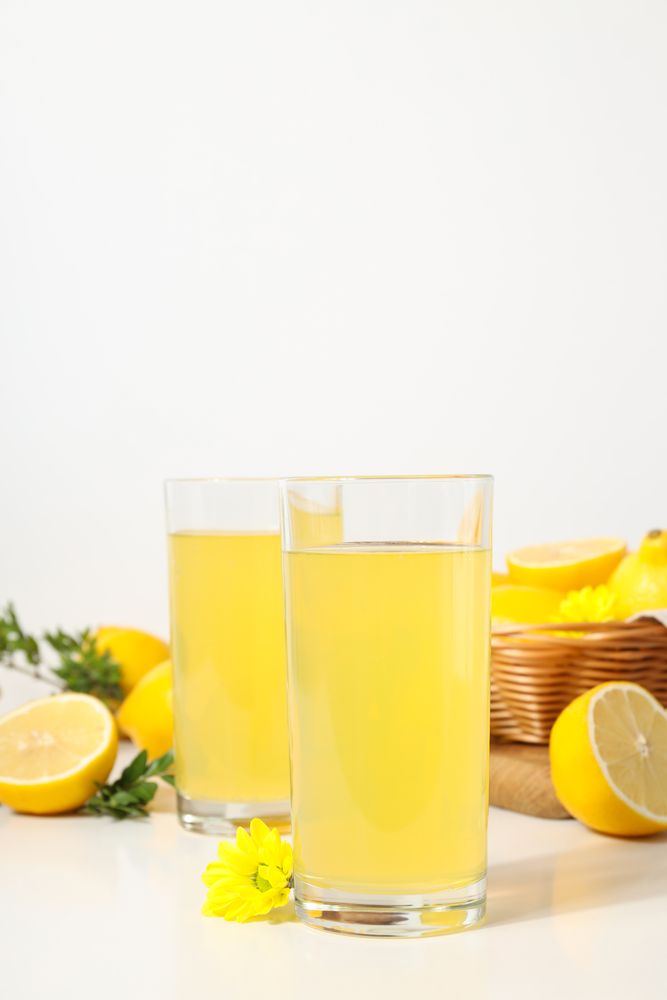 Concept of tasty drink, Limoncello, space for text