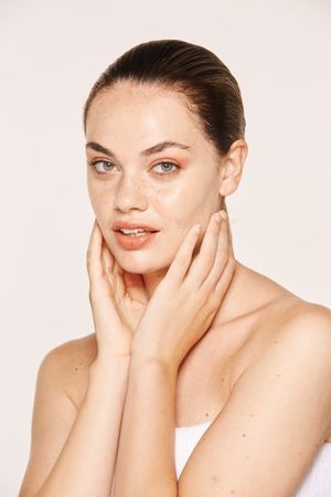 female demonstrating natural beauty