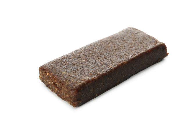 Tasty granola bar isolated on blank background