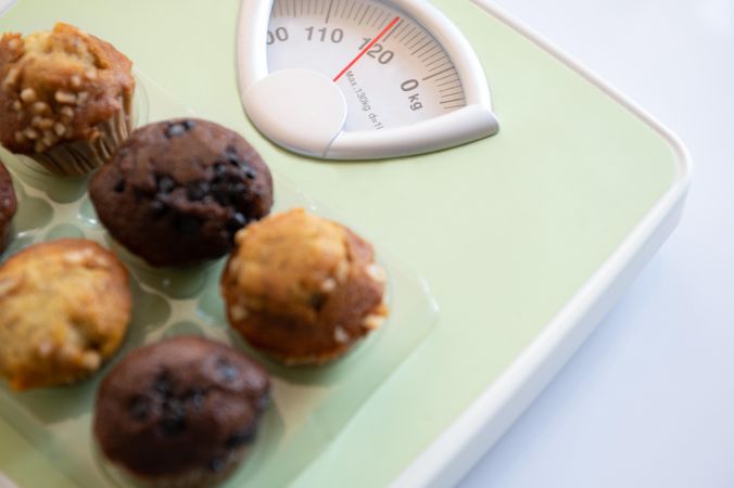 Muffins on weight scale