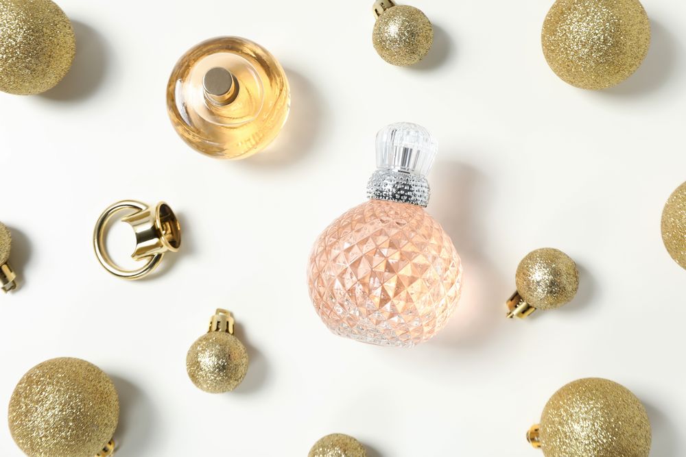 Concept of cosmetics, winter cosmetics, top view