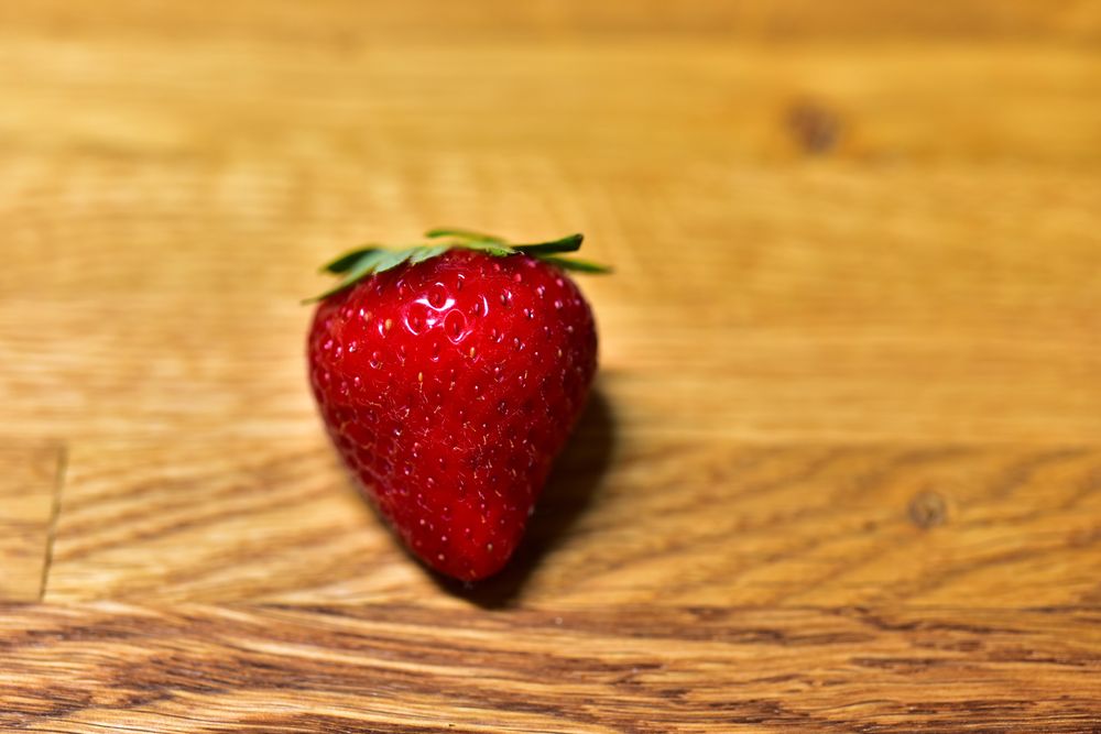 Strawberry on a wooden table