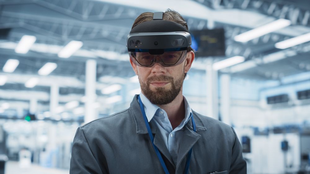 Scientist working in lab wearing glasses