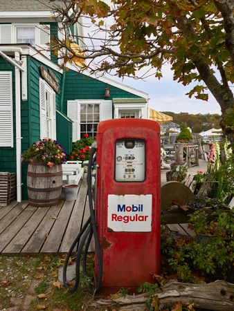 Old gas pump, Boothbay Harbor, Maine